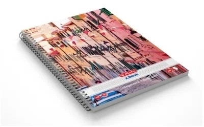 Caiet cu spira A5, 100 file, patratele, Enjoy Life, diverse modele, Herlitz